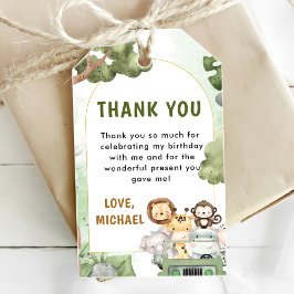 Etiquetas Para Regalos Fiesta de Safari de la Selva Animales Primer Cumpl