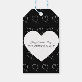 Etiquetas Para Regalos Fiesta de San Valentín Corazones Dibujados a Mano 