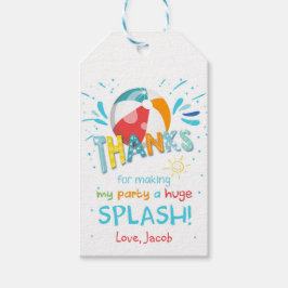 Etiquetas Para Regalos Fiesta de Splish Splash Bash Gracias