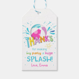 Etiquetas Para Regalos Fiesta de Splish Splash Bash Gracias