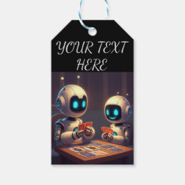 Etiquetas Para Regalos Fiesta de tarjetas de reproducción Robot personali
