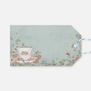 Etiquetas Para Regalos Fiesta de té con flores silvestres Cumpleaños Hori