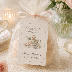 Etiquetas Para Regalos Fiesta de té de estilo vintage para despedida de s