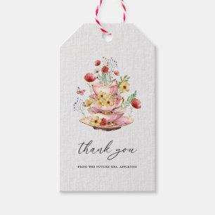Etiquetas Para Regalos Fiesta de té de flores silvestres a favor de ducha