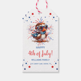 Etiquetas Para Regalos Fiesta de verano águila calva patriótica USA 4 de 