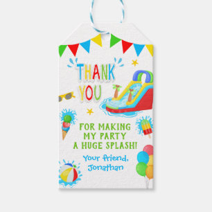 Etiquetas Para Regalos Fiesta de verano de deslizamiento de agua de pisci