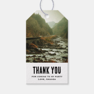 Etiquetas Para Regalos Fiesta del paisaje de los bosques y ríos otoñales 