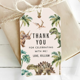 Etiquetas Para Regalos Fiesta del primer cumpleaños de la dinosaurio acua