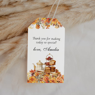 Etiquetas Para Regalos Fiesta del té floral otoño gracias a favor