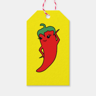 Etiquetas Para Regalos Fiesta Despedida de Soltera Kawaii Pimiento Rojo P