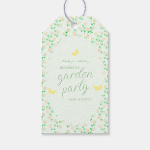 Etiquetas Para Regalos Fiesta en el Jardín para Baby Shower de Género Neu