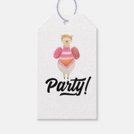 Etiquetas Para Regalos Fiesta! Llama acuarela