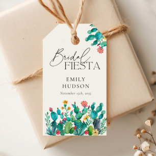 Etiquetas Para Regalos Fiesta Mexicana de Cactus para Despedida de Solter