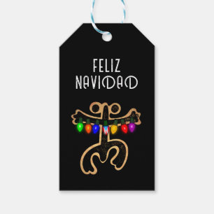 Etiquetas Para Regalos Fiesta Navideña del Coquí Taíno Puertorriqueño