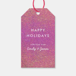 Etiquetas Para Regalos Fiesta purpurina