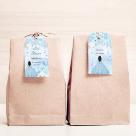 Etiquetas Para Regalos Fiesta Quinceanera de Blue Winter Wonderland