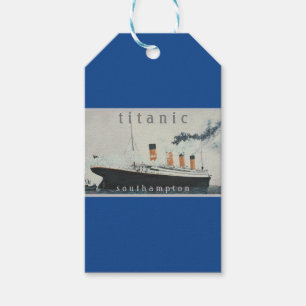 Etiquetas Para Regalos Fiesta TITANIC Blue Vintage White Star Line Ship