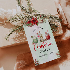 Etiquetas Para Regalos Fiestas de Cócteles Navideños Bebidas Festivas Fie
