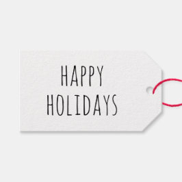 Etiquetas Para Regalos Fiestas Felices Minimalistas. Navidad Simple Moder