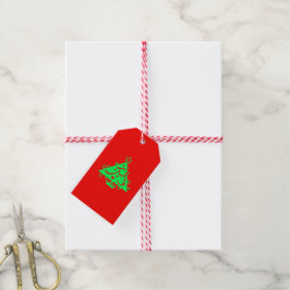 Etiquetas Para Regalos Fiestas verdes rojas del árbol de Navidad 4Curtis