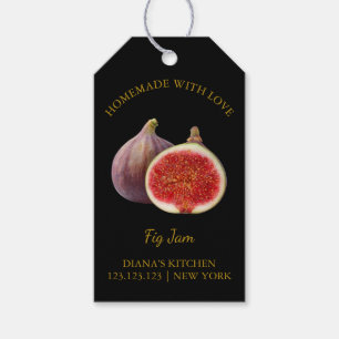 Etiquetas Para Regalos Fig casero simple Jam Hang Tag l Black
