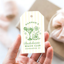 Etiquetas Para Regalos Fin de semana retro moderno verde y amarillo de de