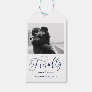 Etiquetas Para Regalos Finalmente el Boda Minimalista Foto Guardar la fec