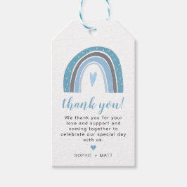 Etiquetas Para Regalos FINN | Arcoiris de pizarra de Boho azul turbio