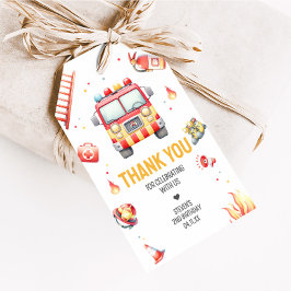 Etiquetas Para Regalos Fire Truck Sound the Alarm Baby Shower Favor Tags