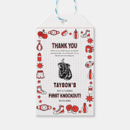 Etiquetas Para Regalos First Knockout Boxing 1st Birthday – Fun Kids