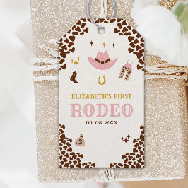 Etiquetas Para Regalos First Rodeo Birthday Girl, Fun Cowgirl Birthday
