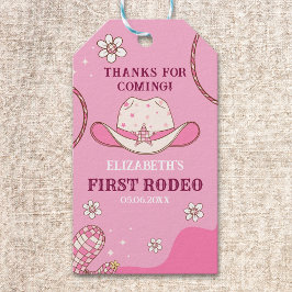 Etiquetas Para Regalos First Rodeo Party Girl in Pink and White