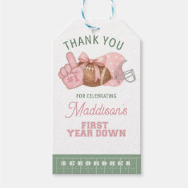 Etiquetas Para Regalos FIRST year down, Football Birthday, ONE  Gift Tags
