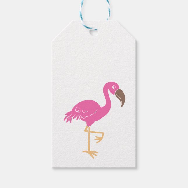 Etiquetas Para Regalos Flamingo (Anverso)