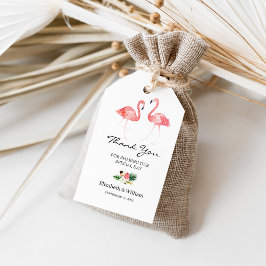 Etiquetas Para Regalos Flamingo Favor De Las Hojas Florales Tropicales Gr