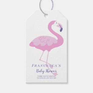 Etiquetas Para Regalos Flamingo Rosado Tropical Gracias Baby Shower