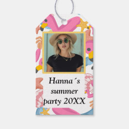 Etiquetas Para Regalos Flamingo summer party with photo