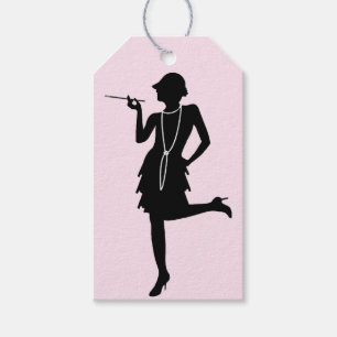 Etiquetas Para Regalos Flapper Silhouette