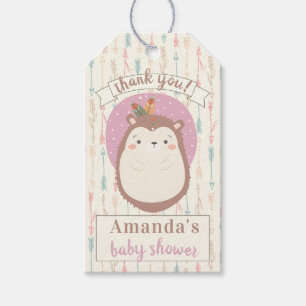 Etiquetas Para Regalos Flecha tribal pasiva Boho Hedgehog Género Neutral
