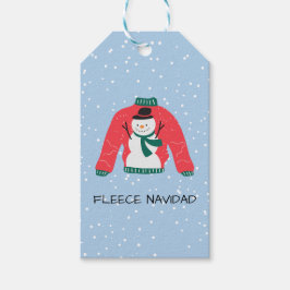 Etiquetas Para Regalos Fleece Navidad - Funny Navidades Sweater Design