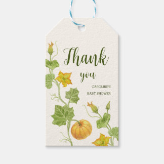 Etiquetas Para Regalos flor de calabaza botánica