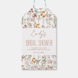 Etiquetas Para Regalos Flor De Flor Silvestre Boho Bridal Shower Gracias 