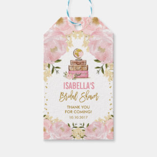 Etiquetas Para Regalos Flor de oro Rubor viajando de Miss a Sra. Favor