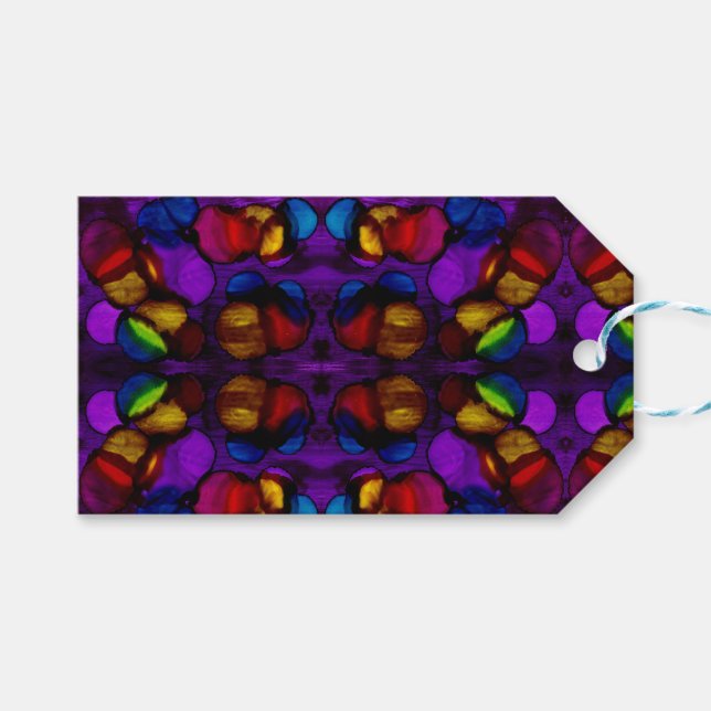 Etiquetas Para Regalos Flor eléctrica (Frente (Horizontal))