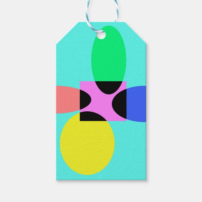 Etiquetas Para Regalos Flor futurista (Anverso)