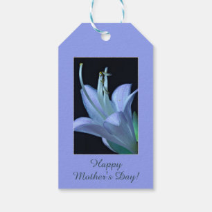 Etiquetas Para Regalos Flor Hosta de Lavanda personalizada, Día de la Mad
