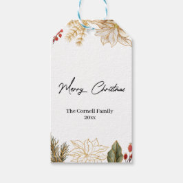 Etiquetas Para Regalos Flor navidad