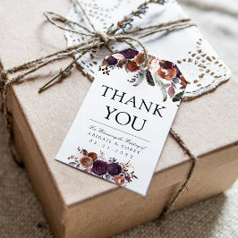 Etiquetas Para Regalos Flor Real Silvestre | Mensaje de Agradecimiento