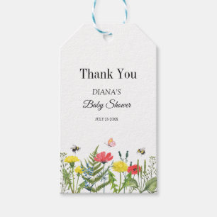 Etiquetas Para Regalos Flor silvestre Baby Shower