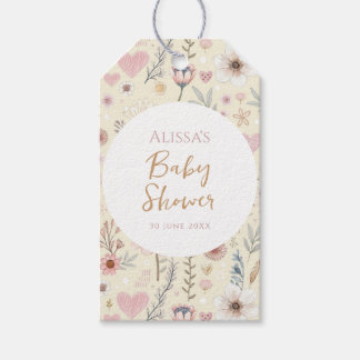 Etiquetas Para Regalos Flor silvestre Baby Shower Favor